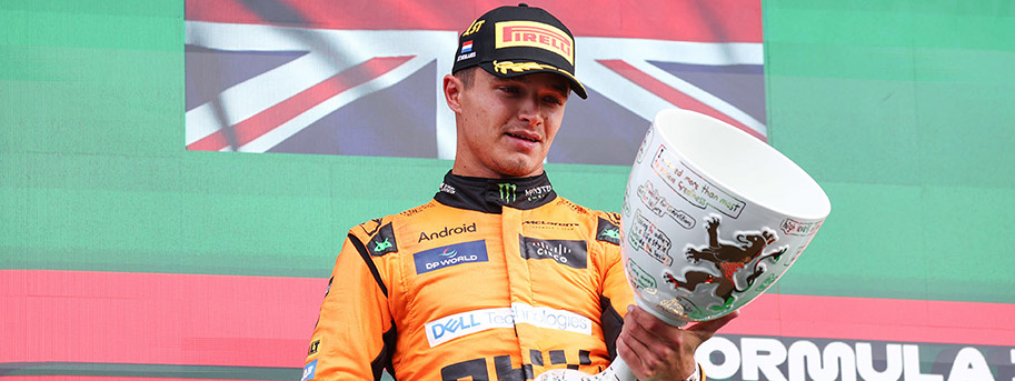 Close-up of a Formula 1 race suit