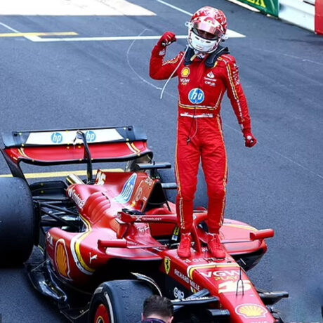 Charles Leclerc 2024 Ferrari Monaco race suit