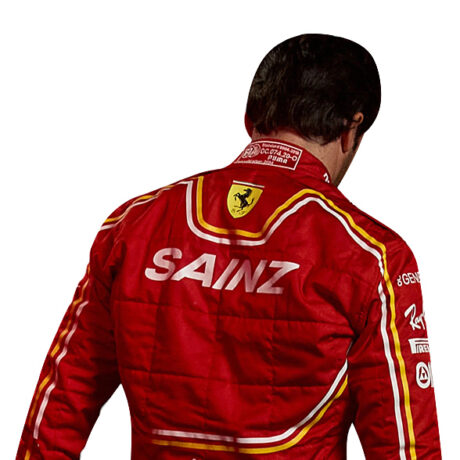 Sainz 2024 Ferrari F1 Suit Front View