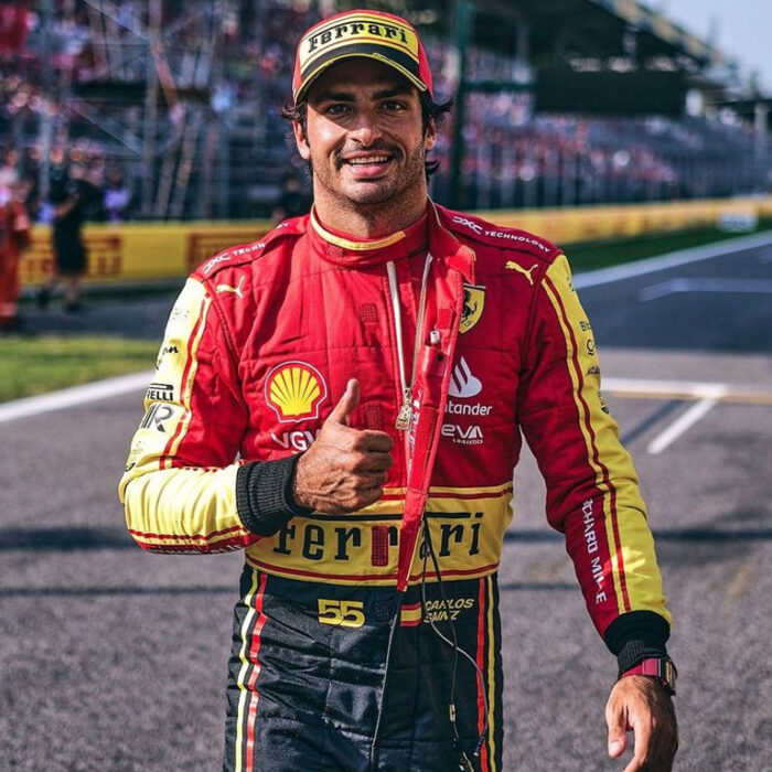 Sainz 2023 Monza GP Suit Front View