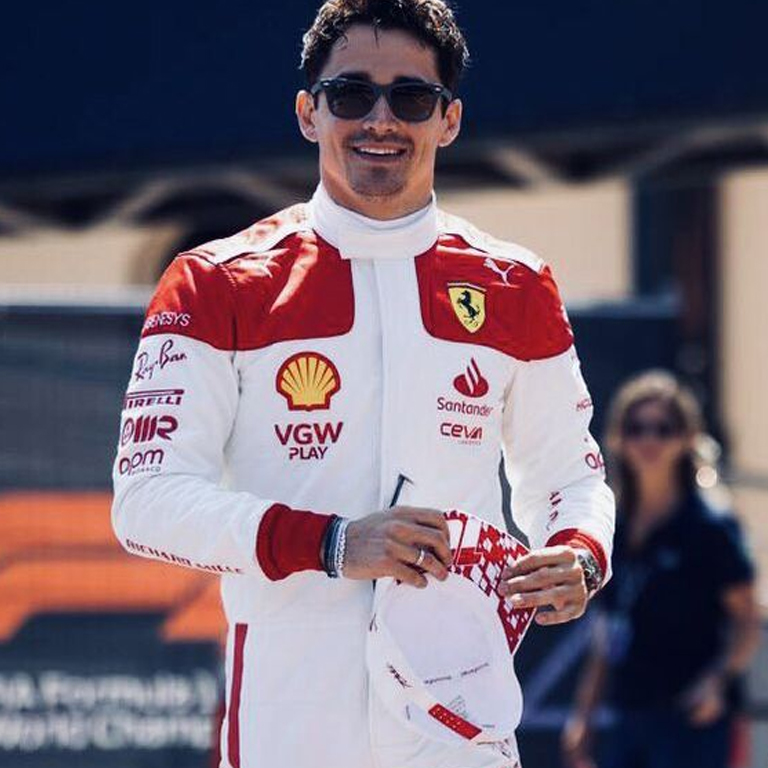 2023 Charles Leclerc Monaco GP Ferrari F1 Replica Race Suit 3 Leclerc Name on 2023 Monaco Race Suit