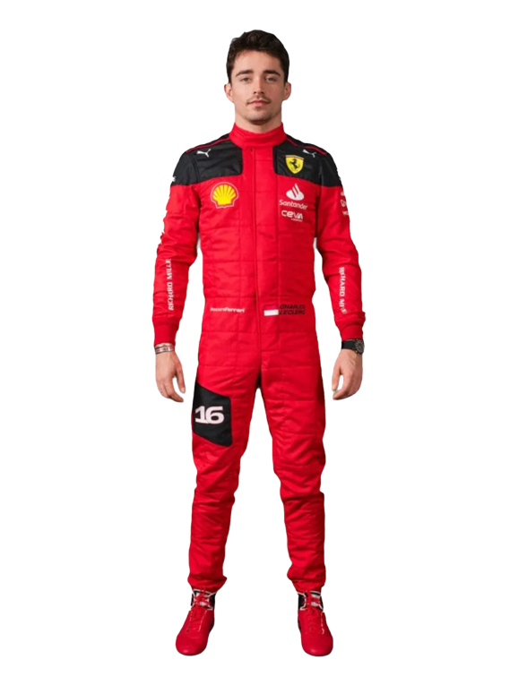 2023 Charles Leclerc Ferrari F1 Race Suit REPLICA 3 2023 Charles Leclerc Ferrari F1 Race Suit REPLICA - Image 3