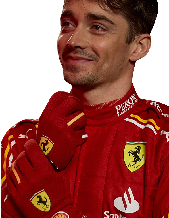 2024 Charles Leclerc Ferrari F1 Race Suit REPLICA 2 2024 Ferrari F1 Suit Back – Leclerc