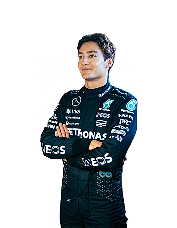 2024 George Russell Mercedes AMG F1 Race Suit REPLICA 2 2024 George Russell Mercedes AMG F1 Race Suit REPLICA - Image 2