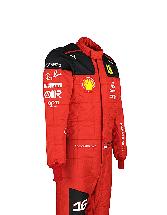 2023 Charles Leclerc Ferrari F1 Race Suit REPLICA 5 2023 Charles Leclerc Ferrari F1 Race Suit REPLICA - Image 5