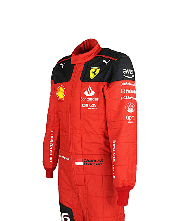2023 Charles Leclerc Ferrari F1 Race Suit REPLICA 6 2023 Charles Leclerc Ferrari F1 Race Suit REPLICA - Image 6