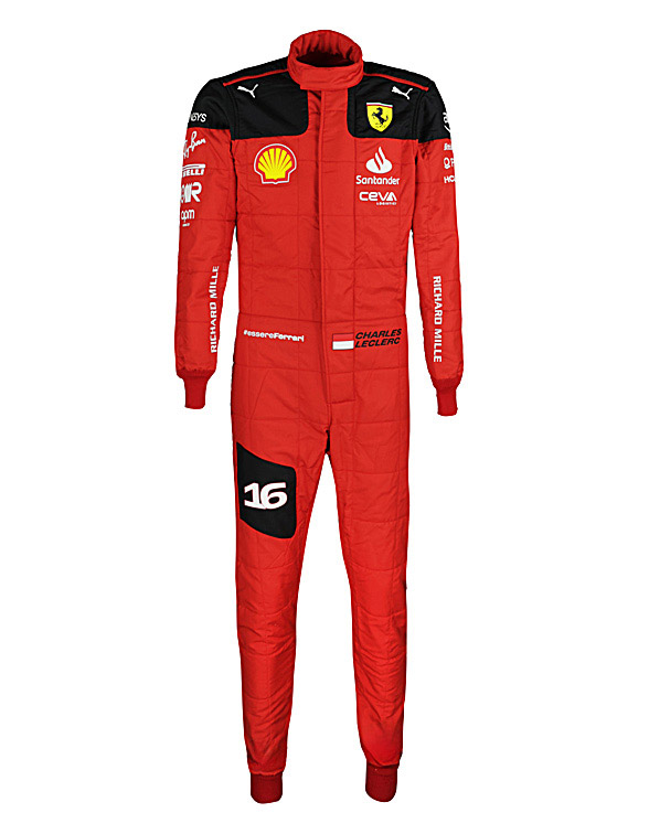 2023 Charles Leclerc Ferrari F1 Race Suit REPLICA 8 2023 Charles Leclerc Ferrari F1 Race Suit REPLICA - Image 8