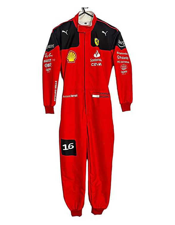 2023 Charles Leclerc Ferrari F1 Race Suit REPLICA 9 2023 Charles Leclerc Ferrari F1 Race Suit REPLICA - Image 9