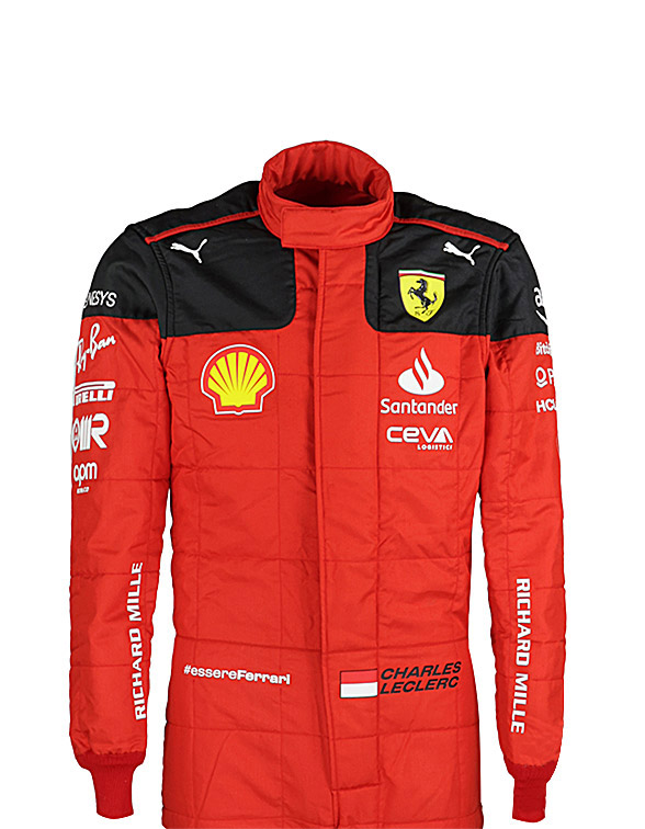 2023 Charles Leclerc Ferrari F1 Race Suit REPLICA 4 2023 Charles Leclerc Ferrari F1 Race Suit REPLICA - Image 4