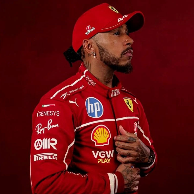 2025 Lewis Hamilton Ferrari F1 Replica Race Suit