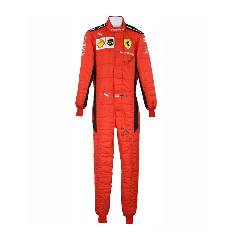 2020 Charles Leclerc Ferrari F1 Race Suit REPLICA 5 2020 Charles Leclerc Ferrari F1 Race Suit REPLICA - Image 5