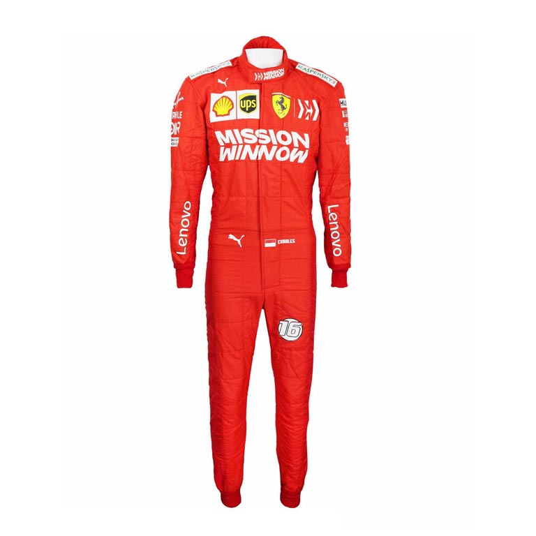 2019 Charles Leclerc Ferrari F1 Race Suit REPLICA 2 2019 Charles Leclerc Ferrari F1 Race Suit REPLICA - Image 2