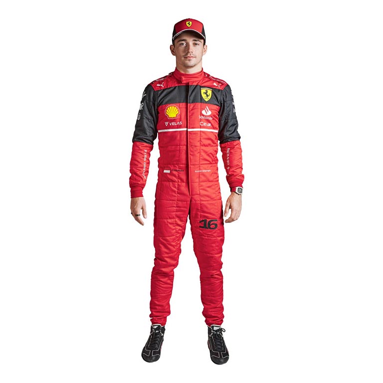 2022 Charles Leclerc Ferrari F1 Race Suit REPLICA 2 2022 Charles Leclerc Ferrari F1 Race Suit REPLICA - Image 2