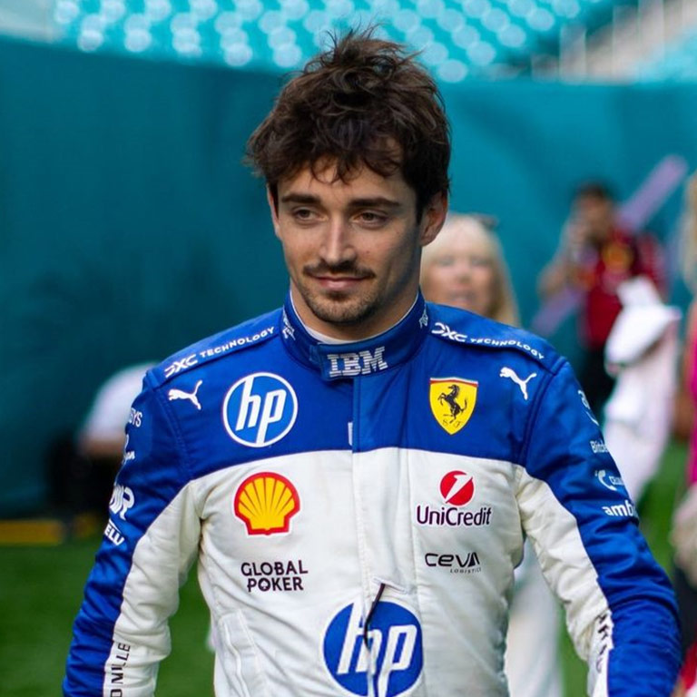 2025 FERRARI CHARLES LECLERC MIAMI GP Replica Suit 1 2025 Charles Leclerc Ferrari