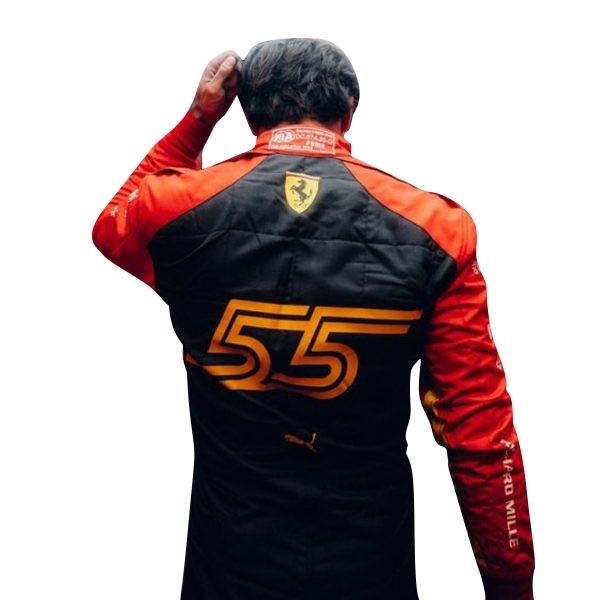 2023 Carlos Sainz Ferrari F1 Spain GP Race Replica Suit 4 2023 Carlos Sainz Ferrari F1 Spain GP Race Replica Suit - Image 4