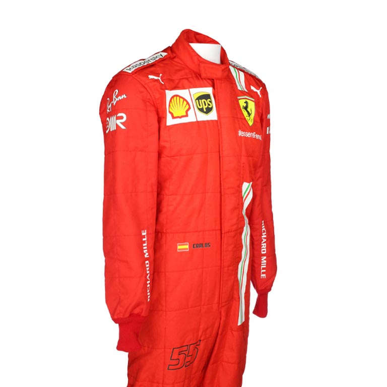 2021 Carlos Sainz Ferrari F1 Race Suit REPLICA 2 2021 Carlos Sainz Ferrari F1 Race Suit REPLICA - Image 2