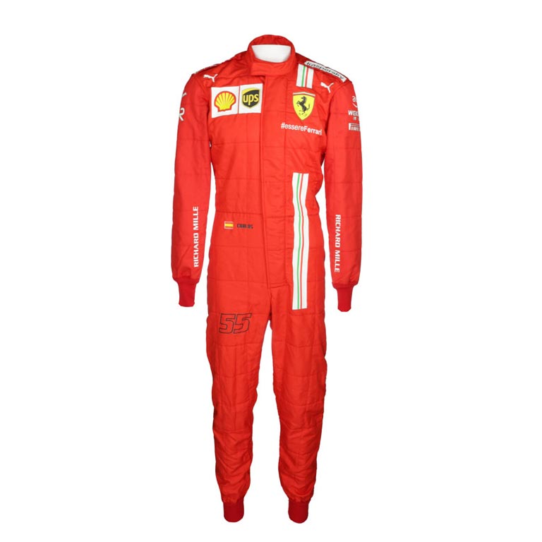 2021 Carlos Sainz Ferrari F1 Race Suit REPLICA 5 2021 Carlos Sainz Ferrari F1 Race Suit REPLICA - Image 5