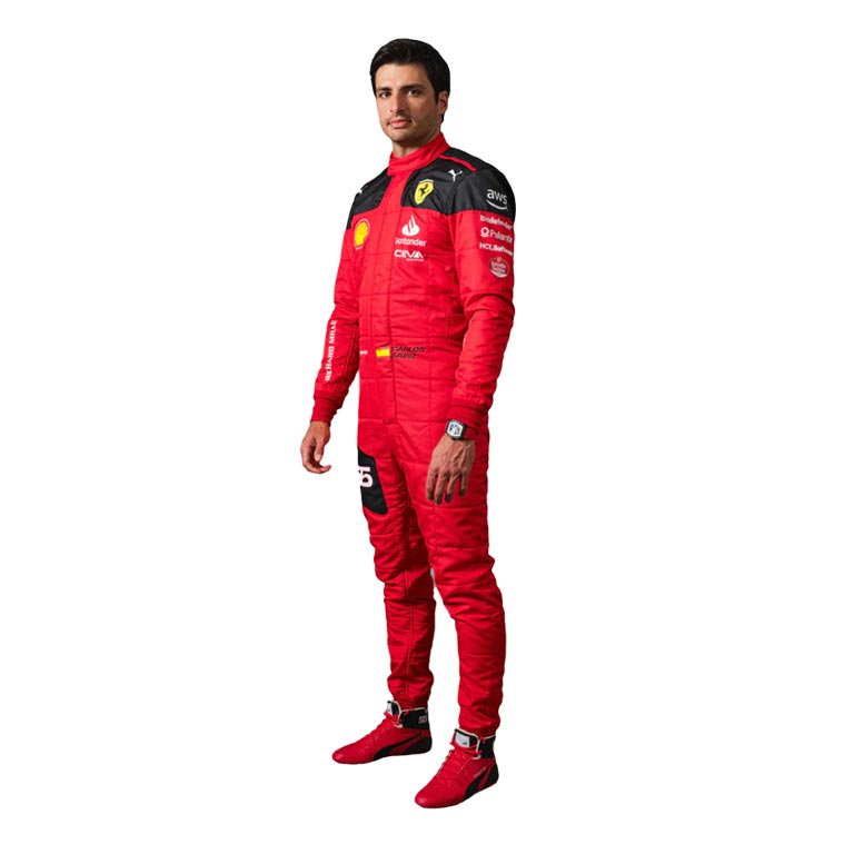 2023 Carlos Sainz Ferrari F1 Race Suit REPLICA 3 2023 Carlos Sainz Ferrari F1 Race Suit REPLICA - Image 3