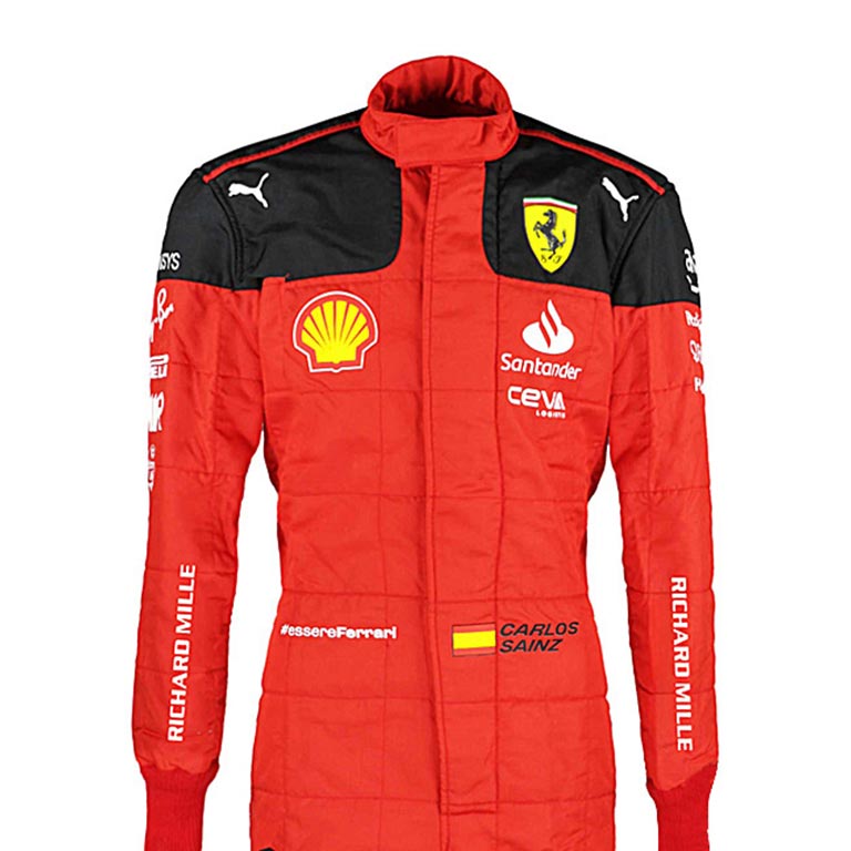 2023 Carlos Sainz Ferrari F1 Race Suit REPLICA 4 2023 Carlos Sainz Ferrari F1 Race Suit REPLICA - Image 4
