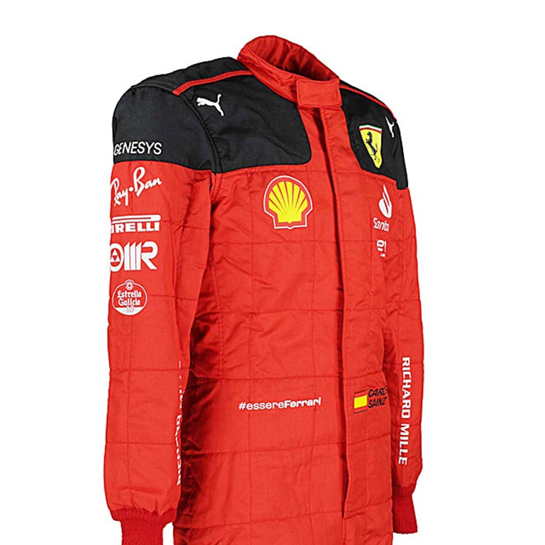 2023 Carlos Sainz Ferrari F1 Race Suit REPLICA 5 2023 Carlos Sainz Ferrari F1 Race Suit REPLICA - Image 5