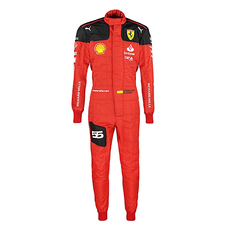 2023 Carlos Sainz Ferrari F1 Race Suit REPLICA 8 2023 Carlos Sainz Ferrari F1 Race Suit REPLICA - Image 8