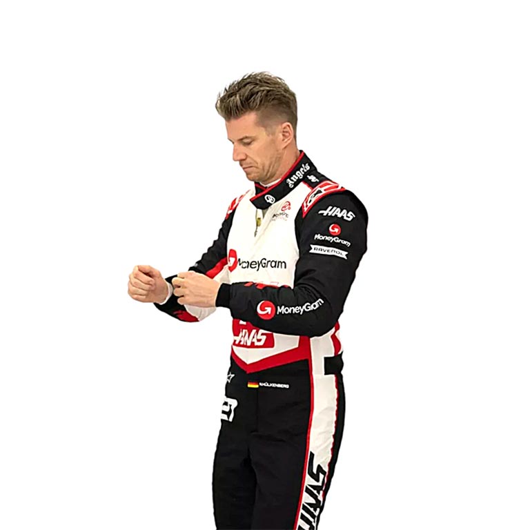 2024 Nico Hulkenberg Haas F1 Race Suit REPLICA 2 2024 Nico Hulkenberg Haas F1 Race Suit REPLICA - Image 2