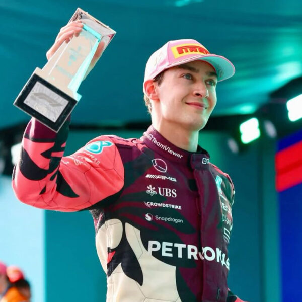 Mercedes George Russell Miami GP 2025 Racing Suit 2 Mercedes George Russell Miami GP 2025 Racing Suit - Image 2