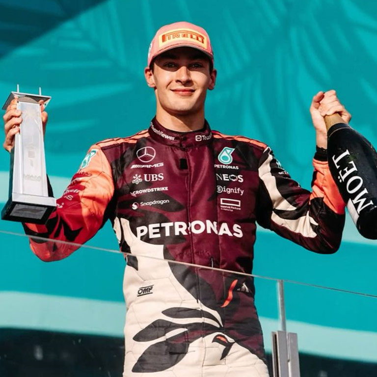 Mercedes George Russell Miami GP 2025 Racing Suit 3 Mercedes George Russell Miami GP 2025 Racing Suit - Image 3