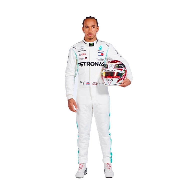 2019 Lewis Hamilton Petronas Mercedes F1 Race Suit Replica 2 2019 Lewis Hamilton Petronas Mercedes F1 Race Suit Replica - Image 2