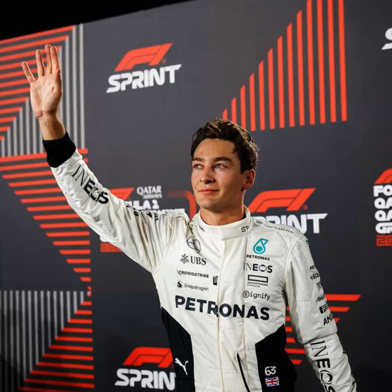 2024 Qatar GP Mercedes George Russell Race Suit 3 2024 Qatar GP Mercedes George Russell Race Suit - Image 3