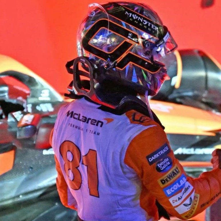 2024 Singapore GP Mclaren Oscar Piastri Race Suit 2 2024 Singapore GP Mclaren Oscar Piastri Race Suit - Image 2